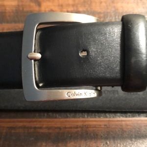 Calvin Klein Black Men’s Belt Leather Size 36